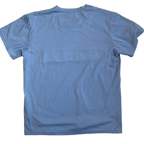 Bushwick Supply Men's Size Small T-Shirt 3D Metallic Superior Blue Cotton Blend - Picture 5 of 8